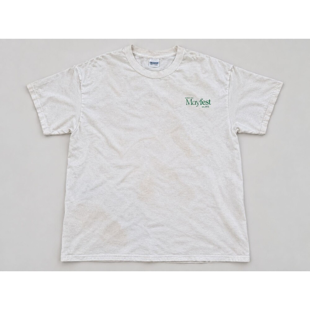 2015 Fort Worth Mayfest T Shirt Gildan Heavy Cotton White Festival Tee Size S